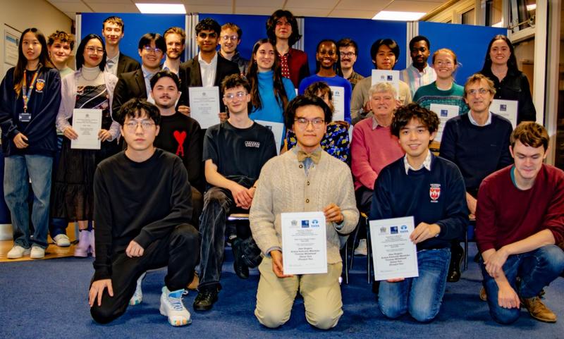The 2023 2024 winners, and Professors Marrow, Briggs and Stern