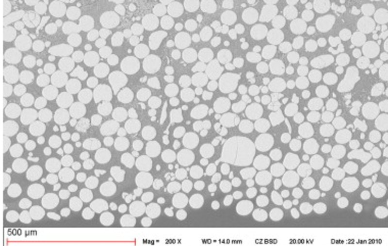 Tungsten Steel composite laser sprayed coating