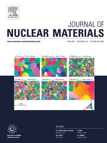 Facsimile of front cover of Journal of Nuclear Materials Volume 594